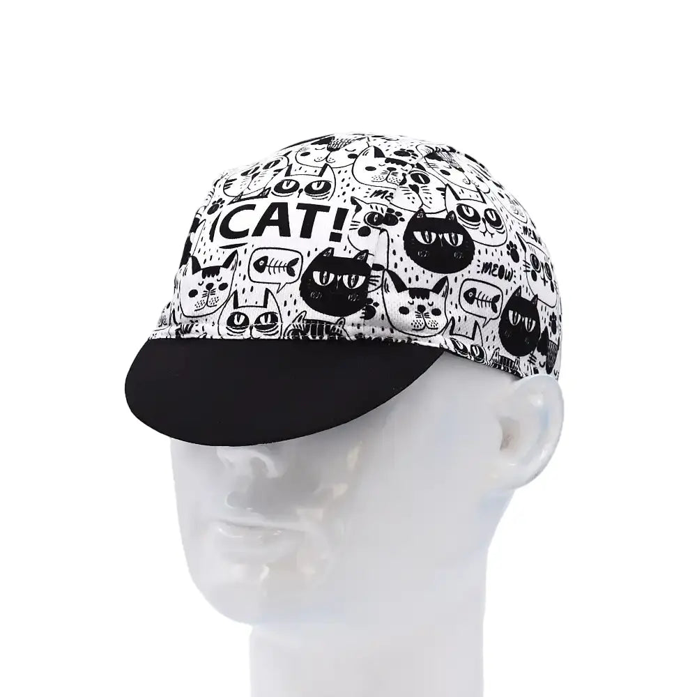 Ghelter Black & White Cycling Cap