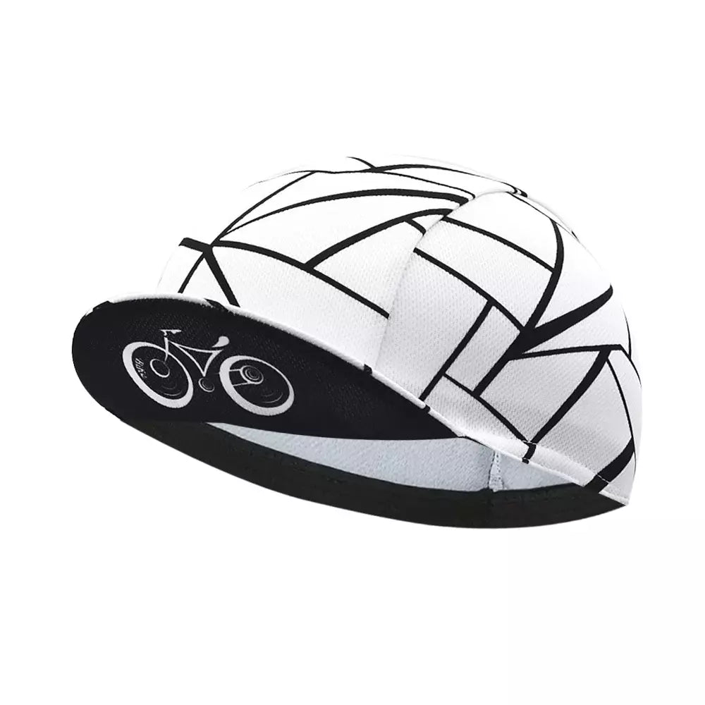 Ghelter Black & White Cycling Cap