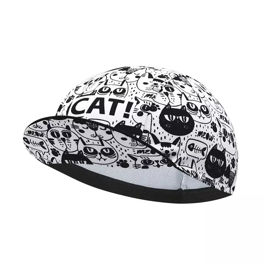Ghelter Black & White Cycling Cap