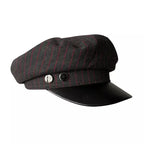 Glencoe Striped Leather Sailor Cap