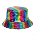 Glitter Leather Bucket Hat