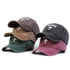 God Wins Cross Baseball Cap