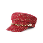 Golden Chain Plaid Cotton Sailor Cap