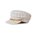 Golden Chain Plaid Cotton Sailor Cap