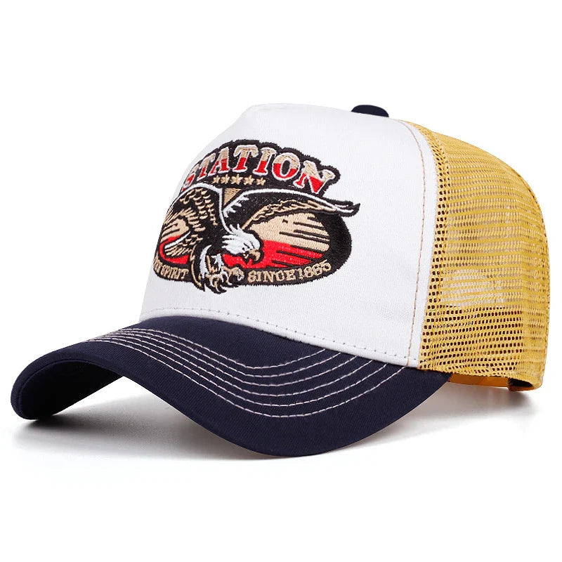 Golden Eagle Station Trucker Cap