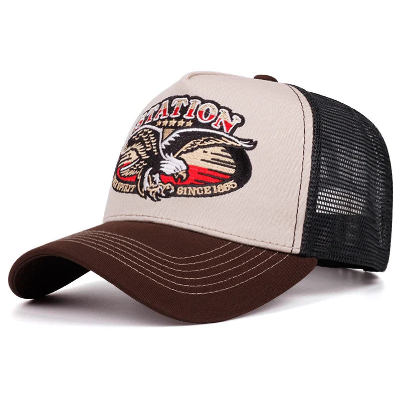 Golden Eagle Station Trucker Cap
