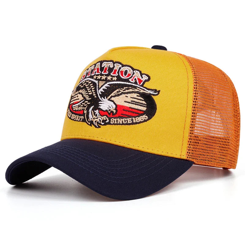 Golden Eagle Station Trucker Cap