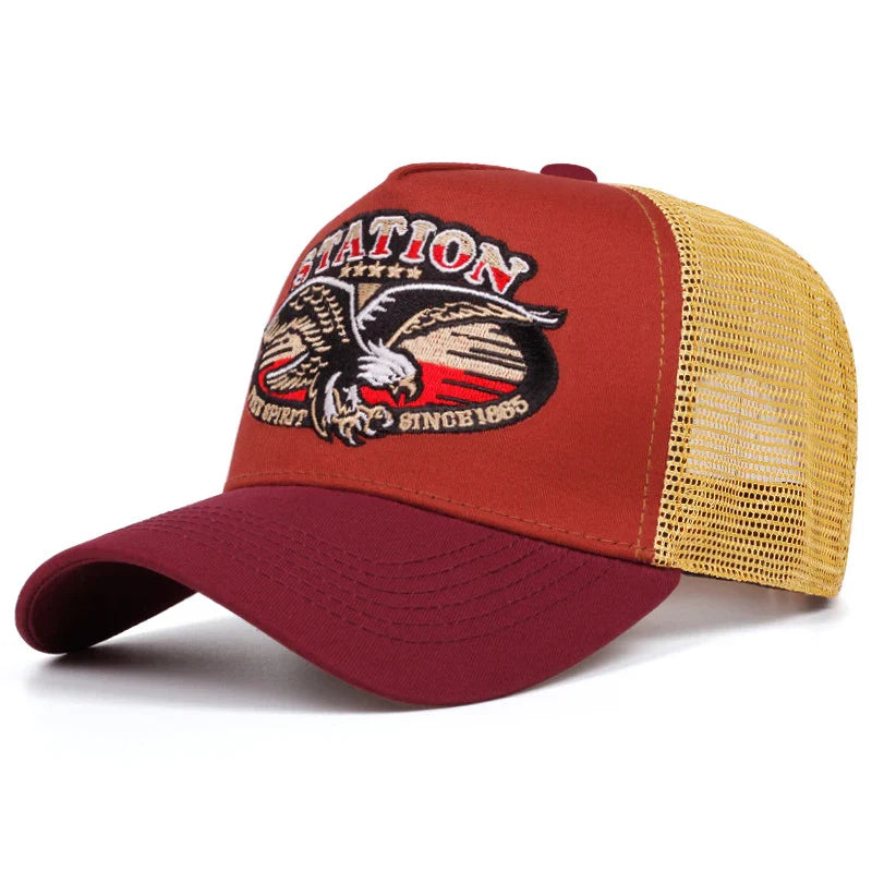 Golden Eagle Station Trucker Cap