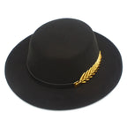 Golden Feather Cotton Fedora Hat