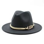Golden Cord Felt Fedora Hat