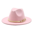 Golden Cord Felt Fedora Hat