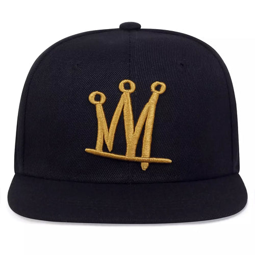 Black Snapback Cap front view
