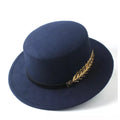 Blue Classic Boater Hat – adjustable classic boater hat
