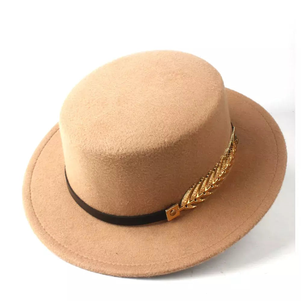 Khaki Classic Boater Hat – adjustable classic boater hat