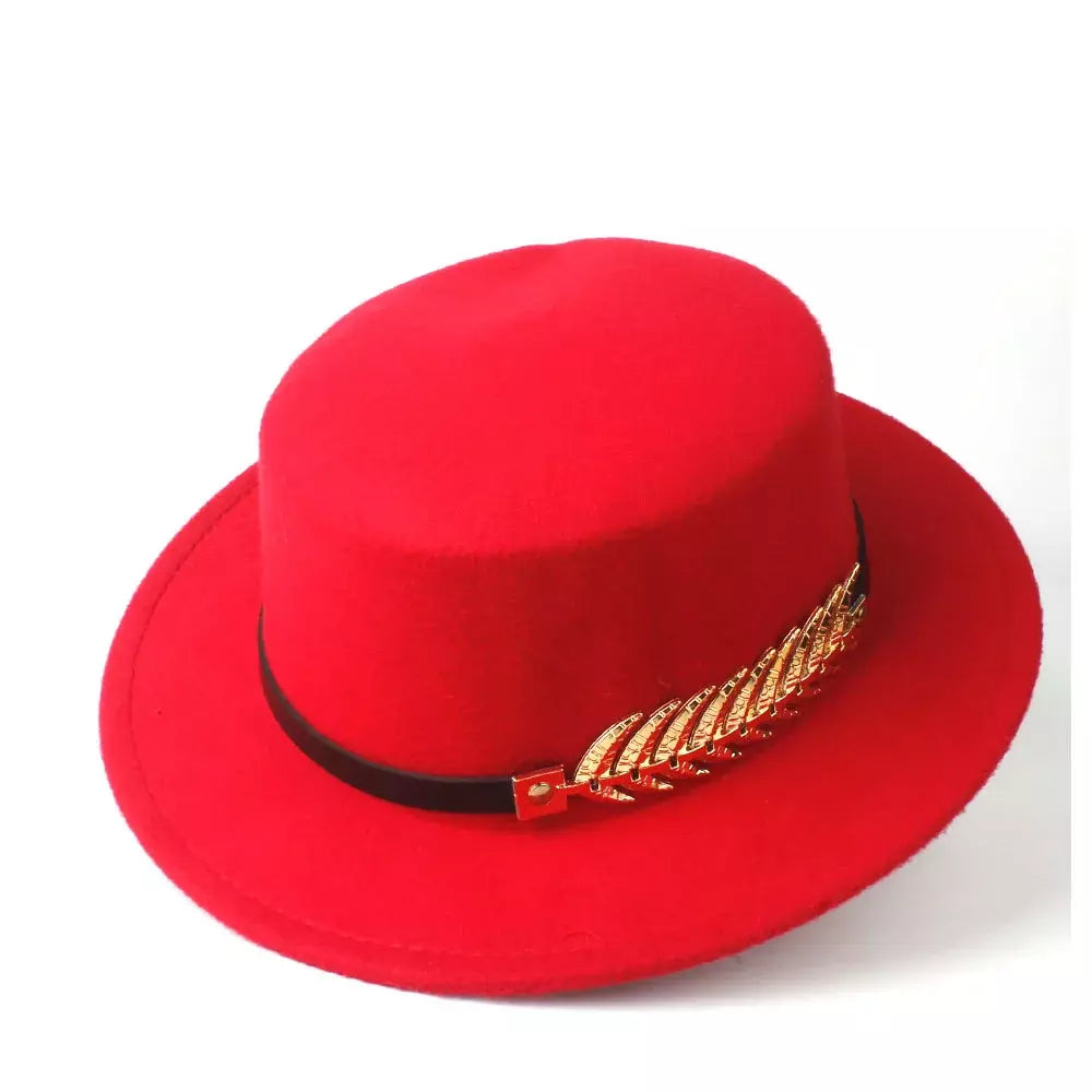 Red Classic Boater Hat – adjustable classic boater hat
