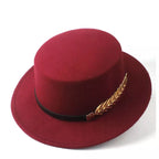 Red Classic Boater Hat – classic boater hat detail