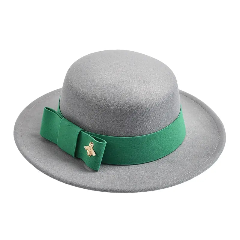 Gray Classic Boater Hat
