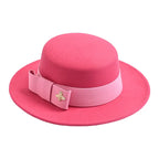 Rose pink Classic Boater Hat – adjustable cotton summer hat
