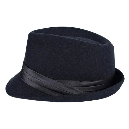 Black Felt Trilby Hat