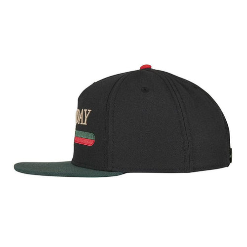 Black Snapback Cap side view