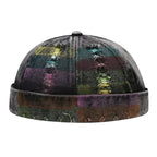 Graffiti Multicolor Painting Ripped Denim Docker Cap