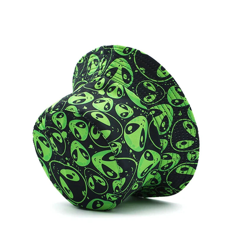 Green Aliens Reversible Bucket Hat