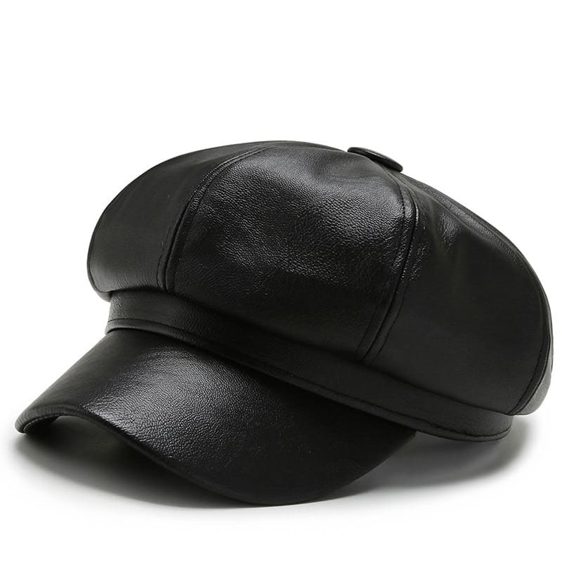 Haddington Leather Newsboy Cap