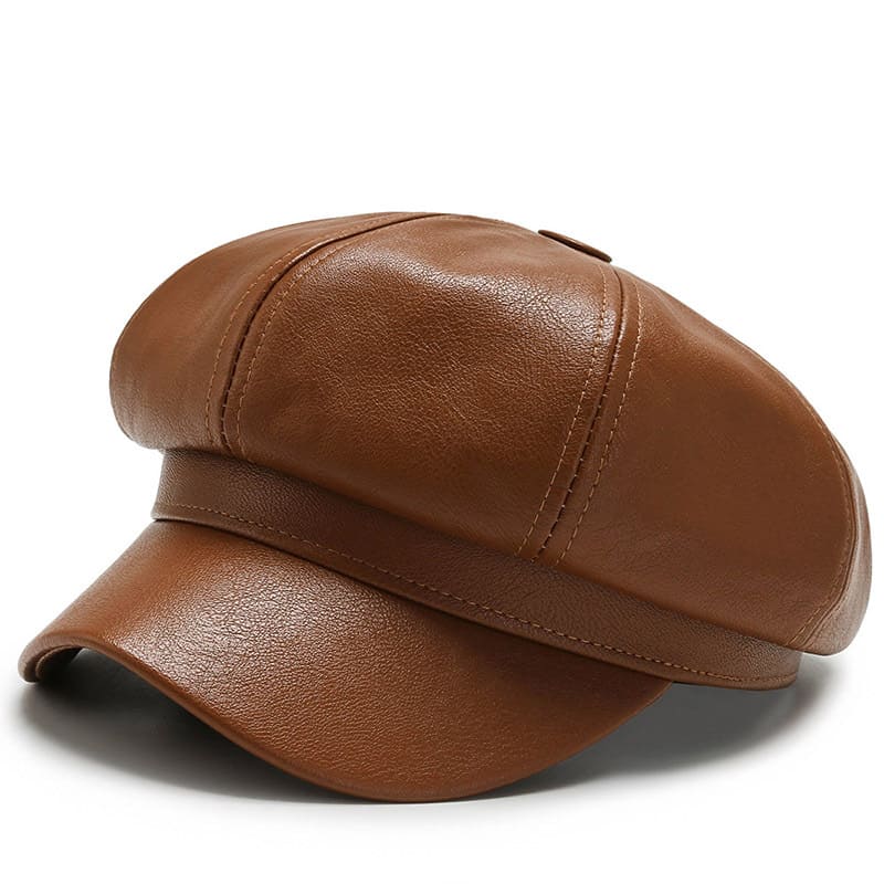 Haddington Leather Newsboy Cap