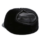 Halifax Winter Genuine Leather Earflaps Bomber Army Cap