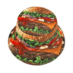 Hamburger Printing Reversible Bucket Hat