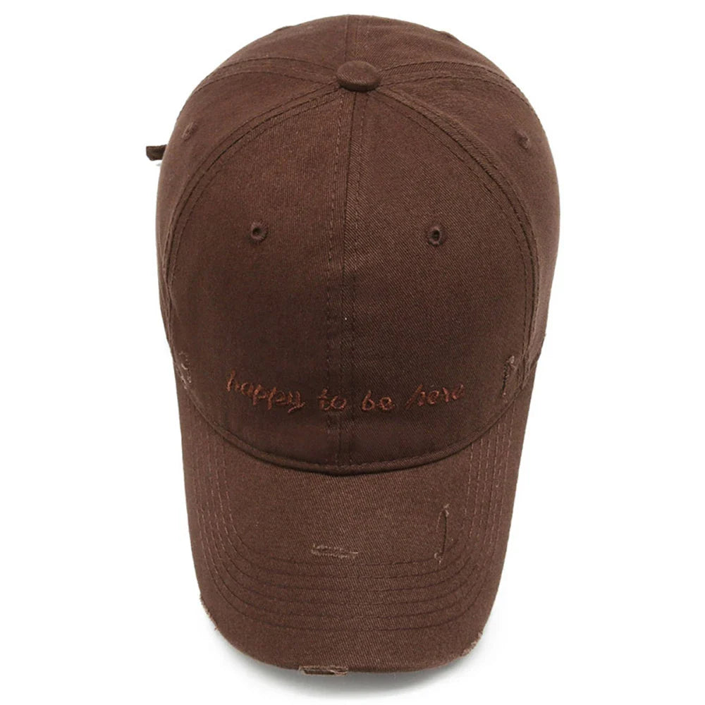 Happy To Be Here Cotton Baseball Cap