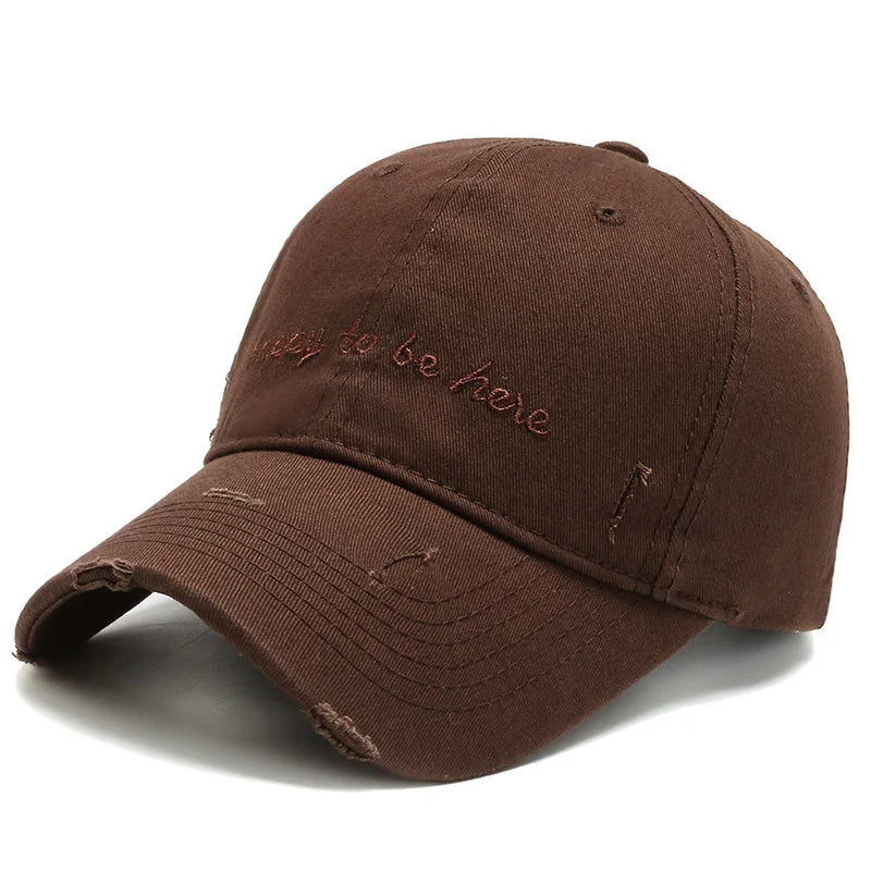 Happy To Be Here Cotton Baseball Cap