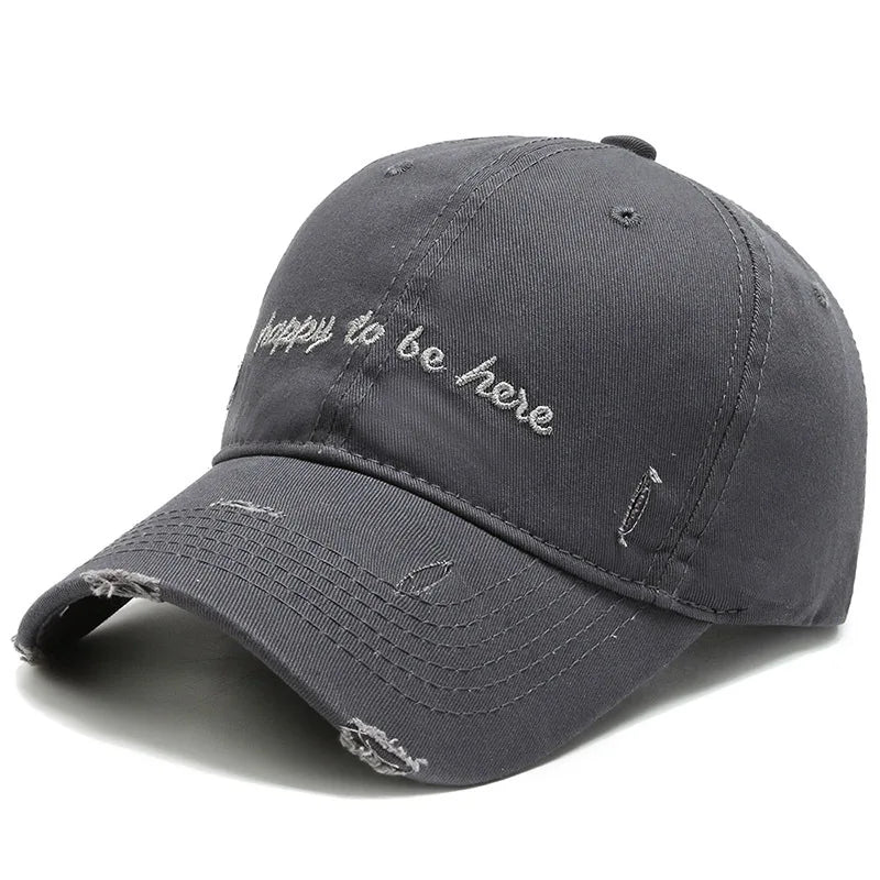 Happy To Be Here Cotton Baseball Cap