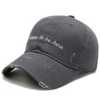Happy To Be Here Cotton Baseball Cap