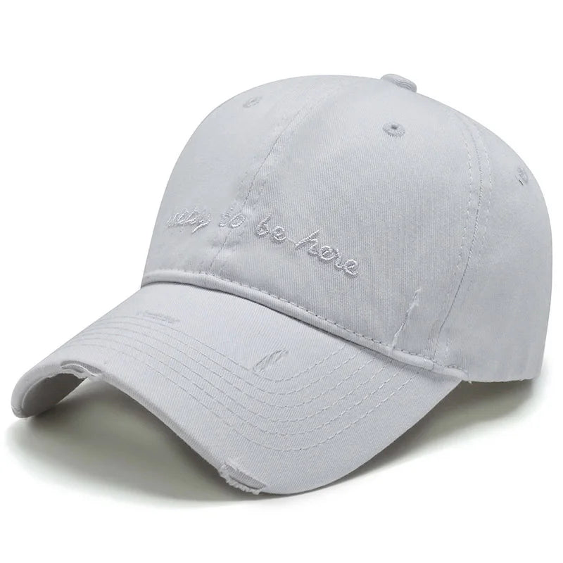 Happy To Be Here Cotton Baseball Cap
