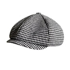 Harris Houndstooth Wool Newsboy Cap