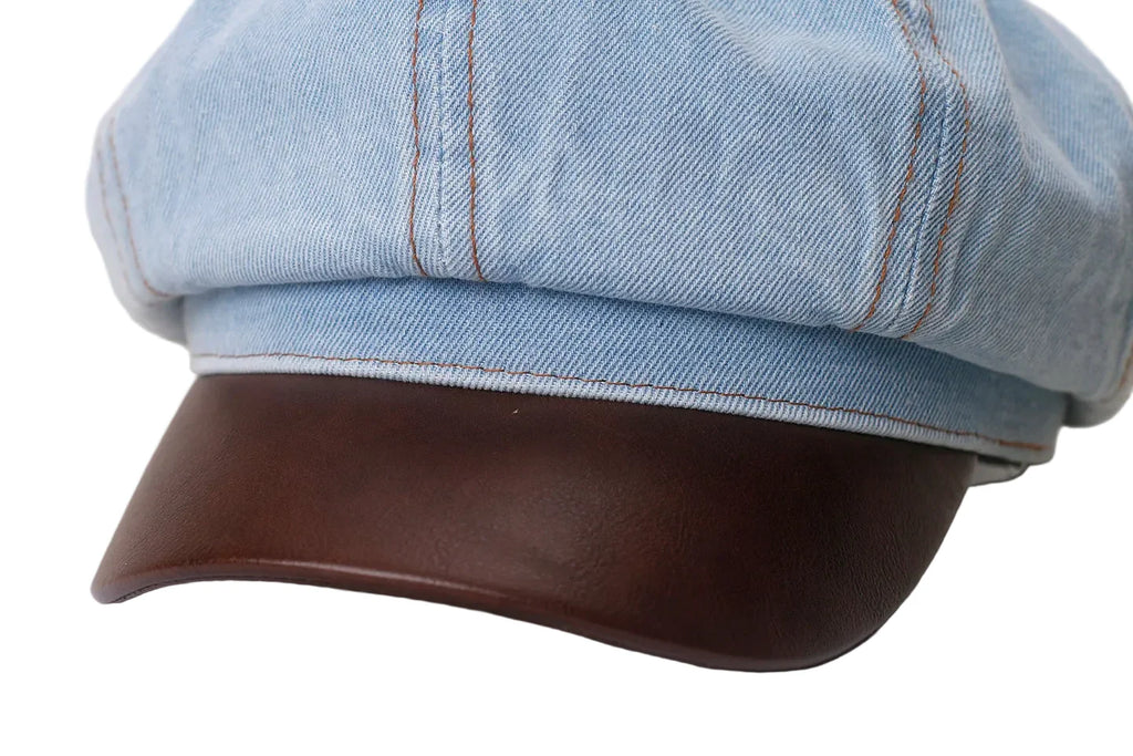 Harlington Vintage Denim Newsboy Cap
