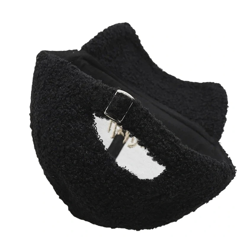 Heart Winter Cotton Fur Baseball Cap