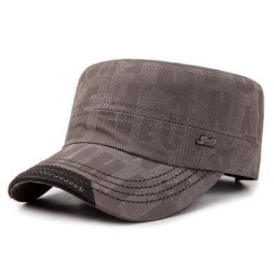 Cotton Army Cap – Adjustable Military Style Hat With Letter Pattern Design