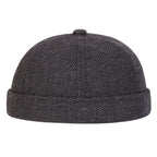 Herringbone Brimless Docker Cap
