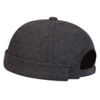 Herringbone Brimless Docker Cap