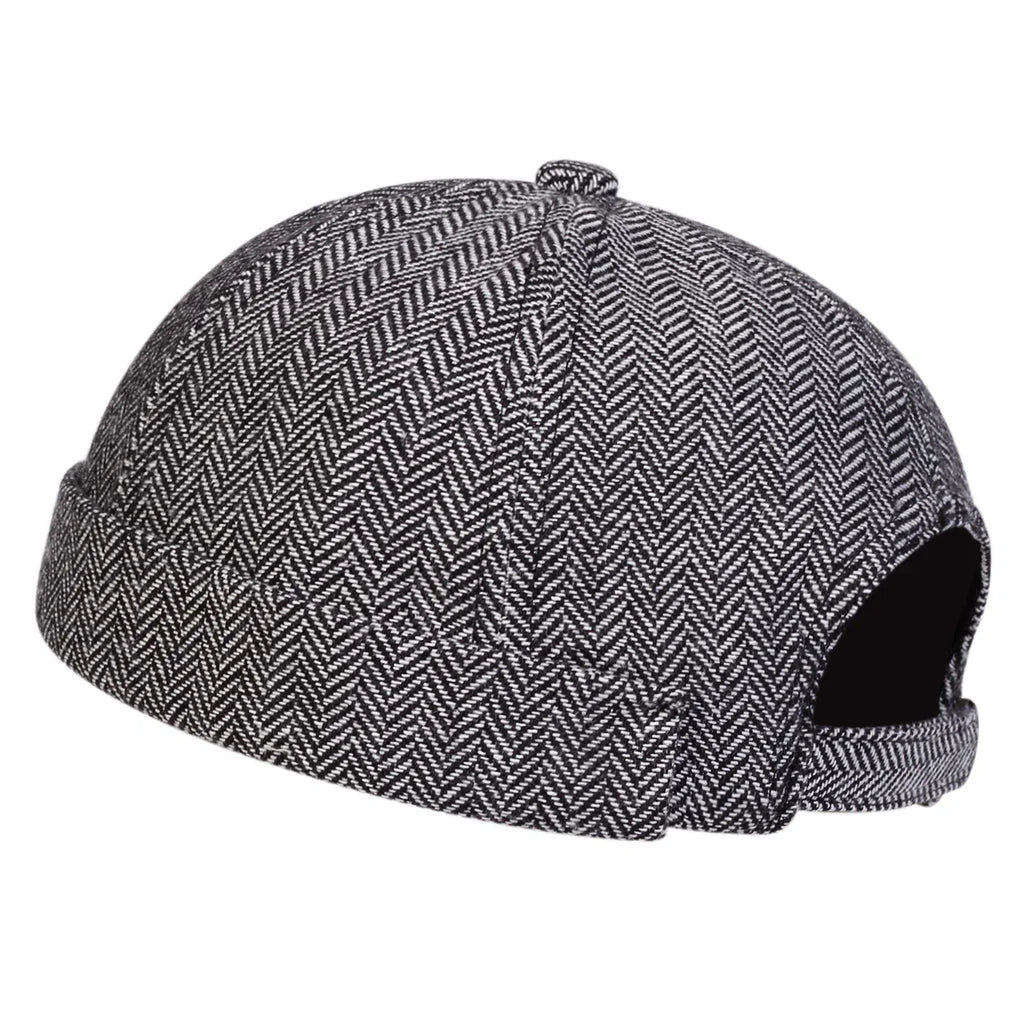 Herringbone Brimless Docker Cap