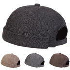 Herringbone Brimless Docker Cap