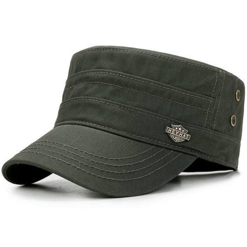 Green Cotton Army Cap