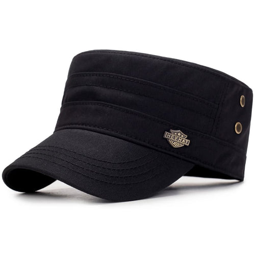 Black Cotton Army Cap