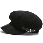 Hoffman Leather Newsboy Cap