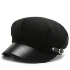 Hoffman Leather Newsboy Cap