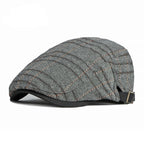 Holland Striped Cotton Flat Cap