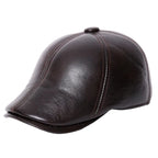 Holmes Genuine Leather Earflaps Duckbill Flat Cap