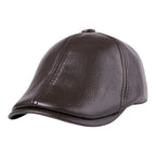 Holmes Genuine Leather Earflaps Duckbill Flat Cap